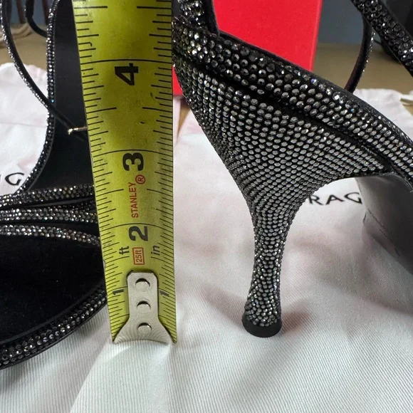 FERAGAMO Denise Embellished Ankle Strap Sandals - Picture 8 of 9